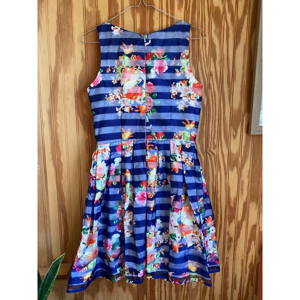 Minuet Floral Keyhole Cocktail/Wedding Guest Spring Summer Dress Size Small - Picture 2 of 6
